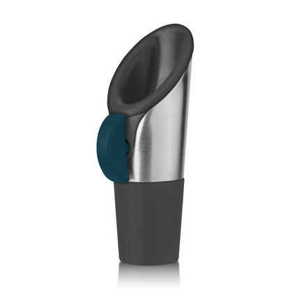 Wine Pourer and Stopper in Deep Teal