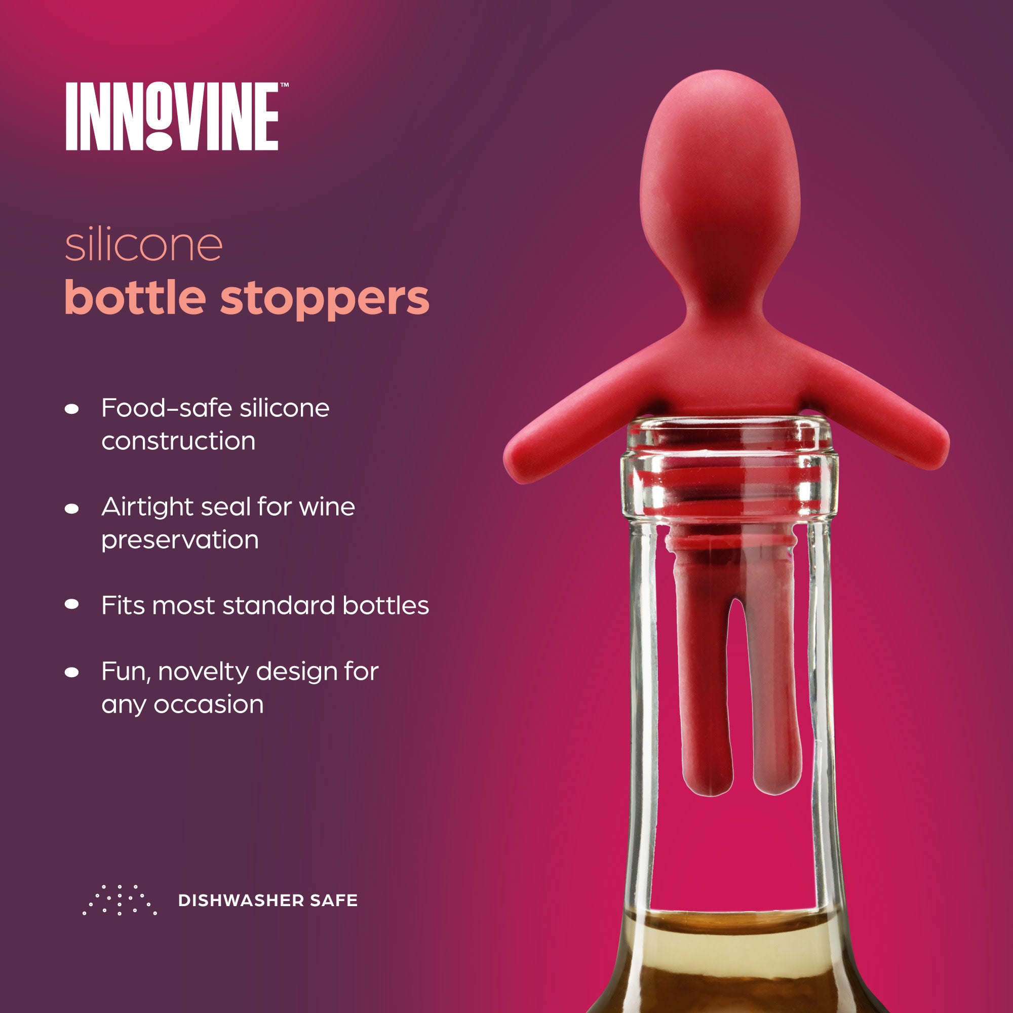 Silicone Bottle Stopper, Set of 2