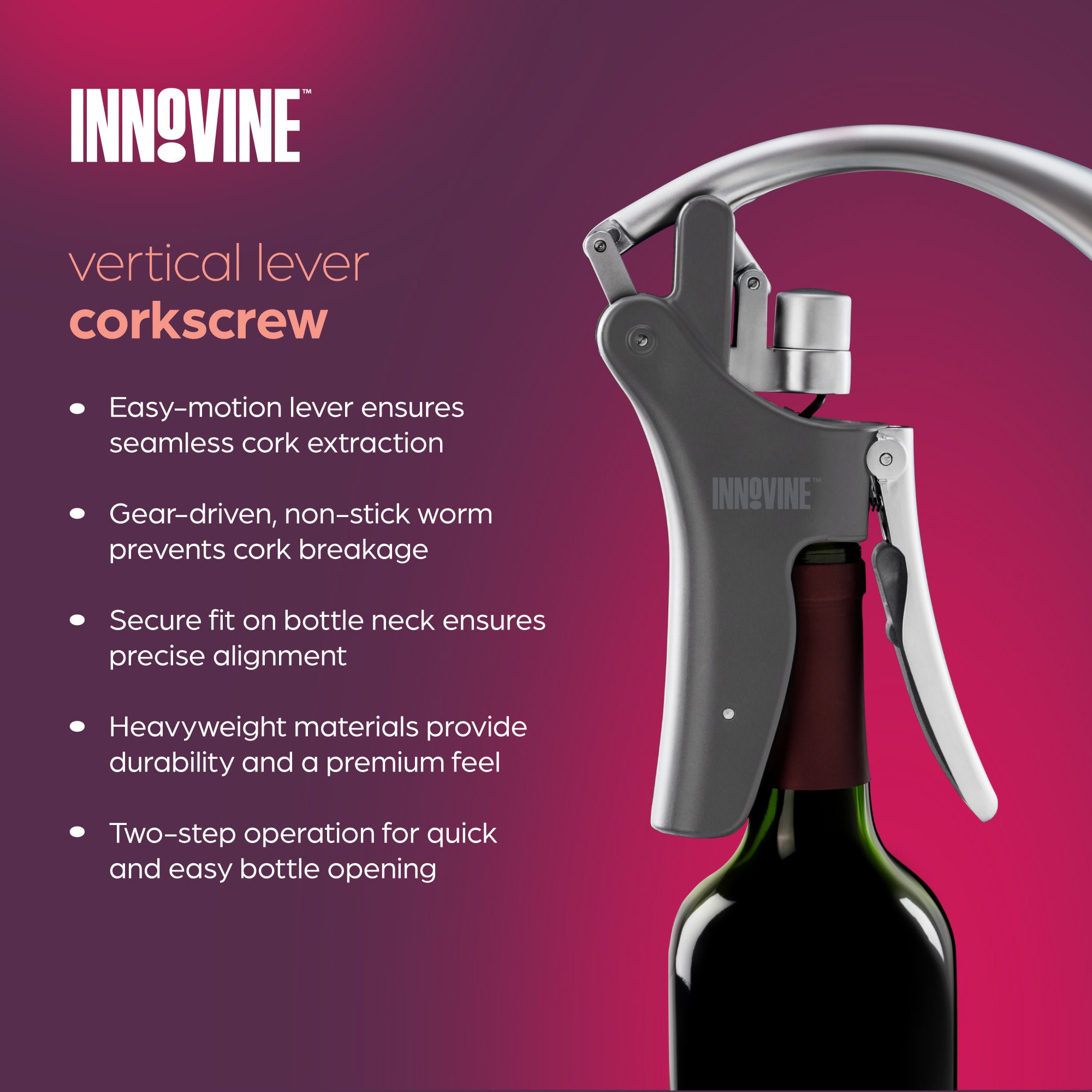 Lever Corkscrew 4-Piece Gift Set